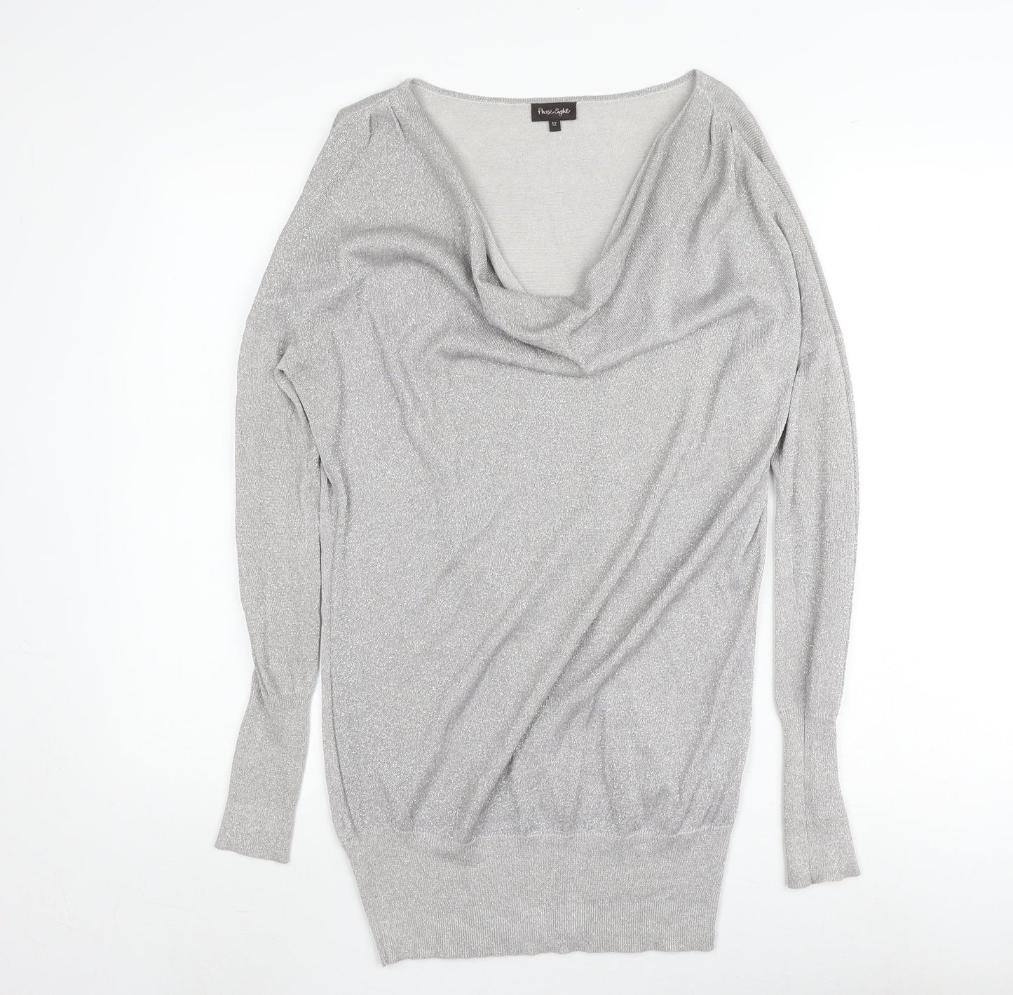 Womens UK Size 12 Phase Eight Silver Pullover Jumper