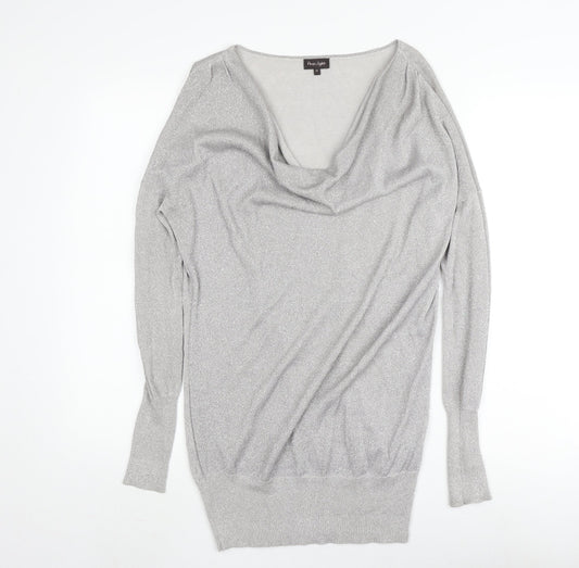Womens UK Size 12 Phase Eight Silver Pullover Jumper