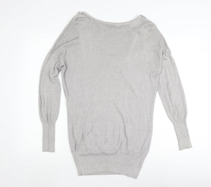 Womens UK Size 12 Phase Eight Silver Pullover Jumper