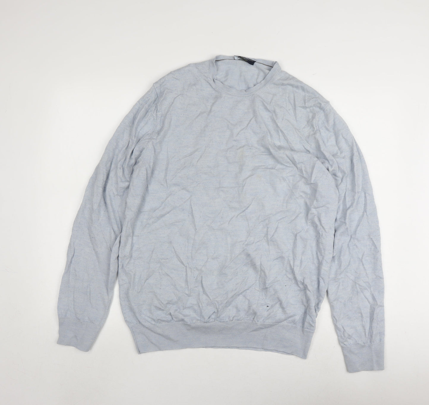 Charles Tyrwhitt Men's Grey Wool Pullover Jumper XL