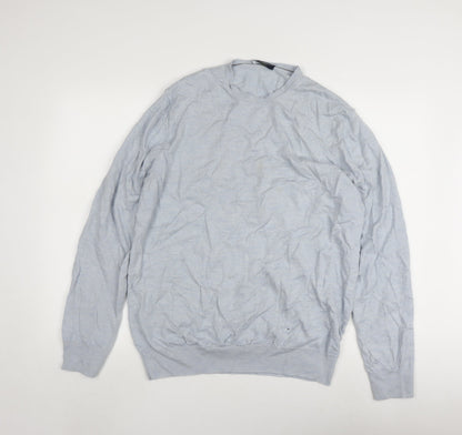 Charles Tyrwhitt Men's Grey Wool Pullover Jumper XL