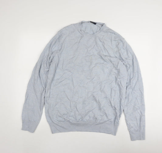 Charles Tyrwhitt Men's Grey Wool Pullover Jumper XL