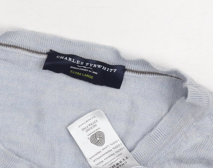 Charles Tyrwhitt Men's Grey Wool Pullover Jumper XL
