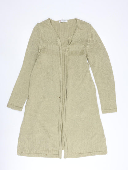 Kaleidoscope Beige Women's Open Front Cardigan Size 12