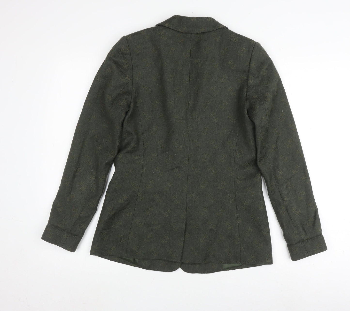 Hobbs Green Wool Blazer Women’s Slim Fit Size 6