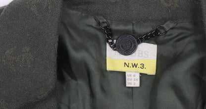 Hobbs Green Wool Blazer Women’s Slim Fit Size 6