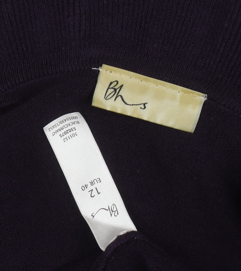 Womens UK Size 12 BHS Black Cardigan Jumper