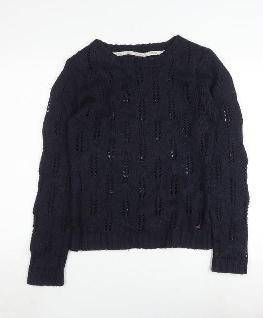 Billabong Women's Black Open-Knit Jumper, Size M