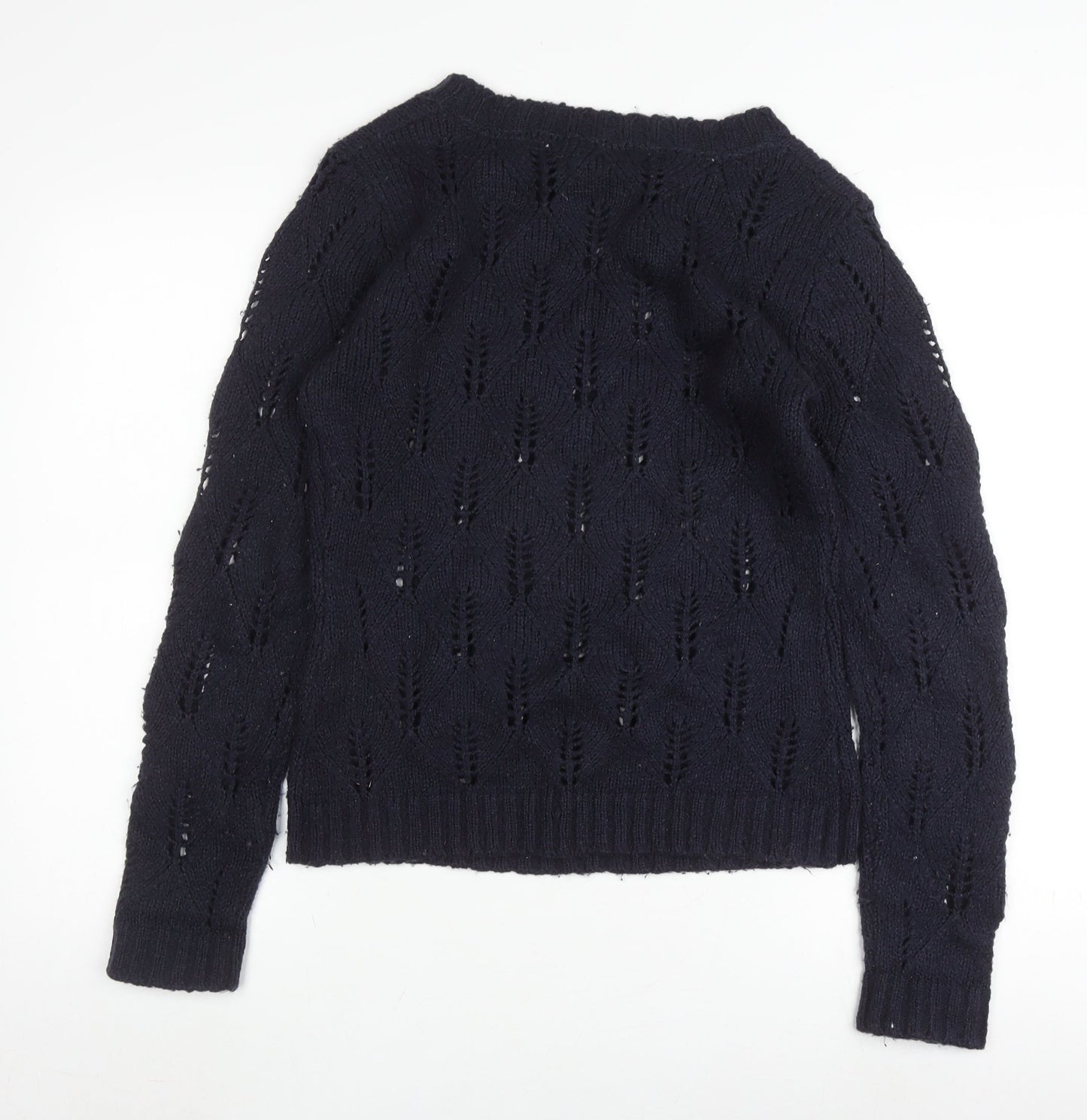 Billabong Women's Black Open-Knit Jumper, Size M