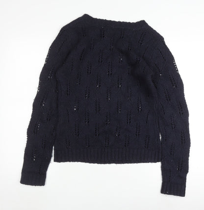 Billabong Women's Black Open-Knit Jumper, Size M