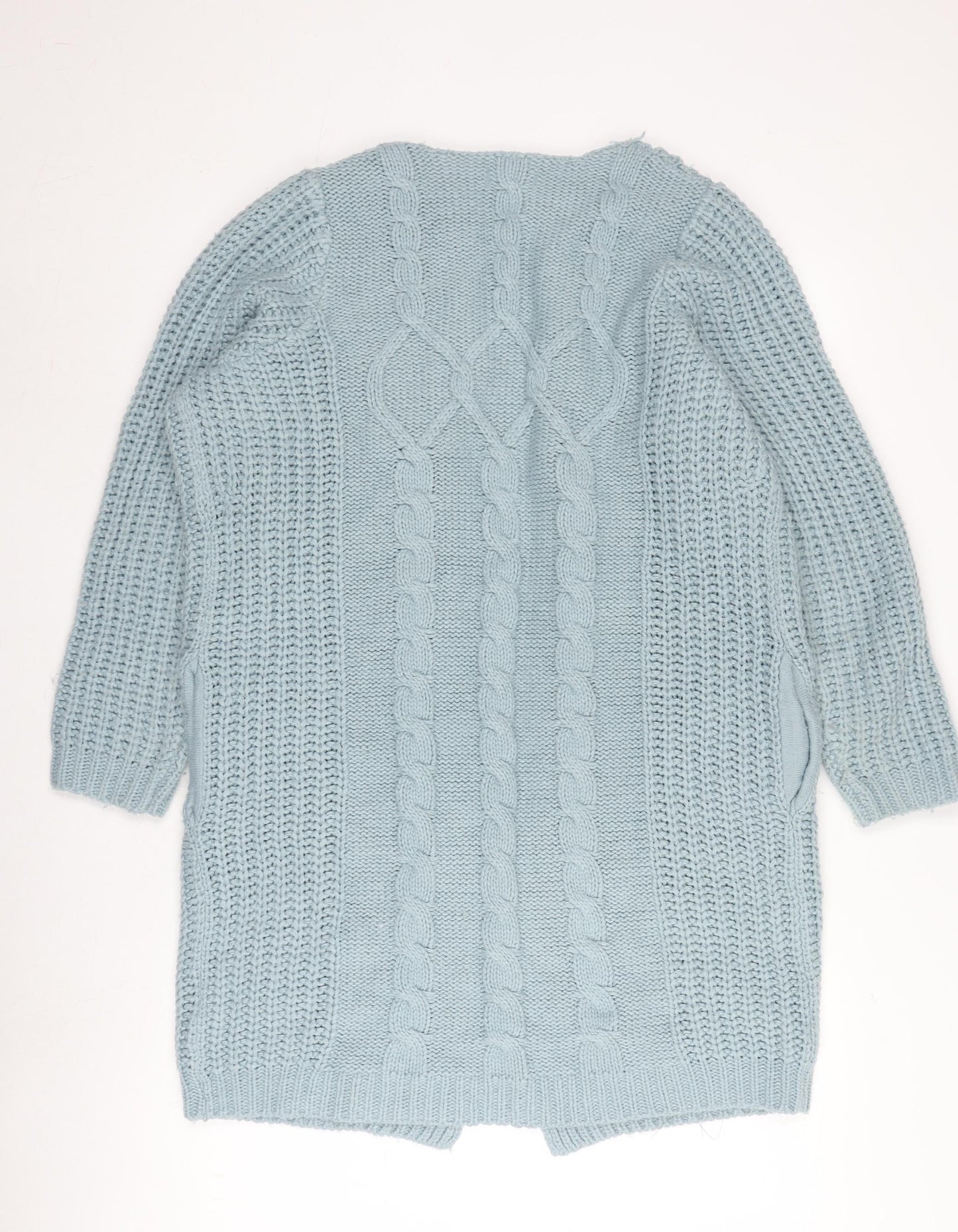 Womens UK Size 14 Cotton Traders Blue Cardigan Jumper