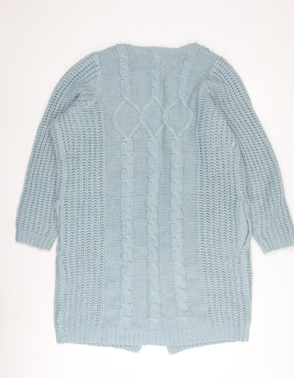 Womens UK Size 14 Cotton Traders Blue Cardigan Jumper