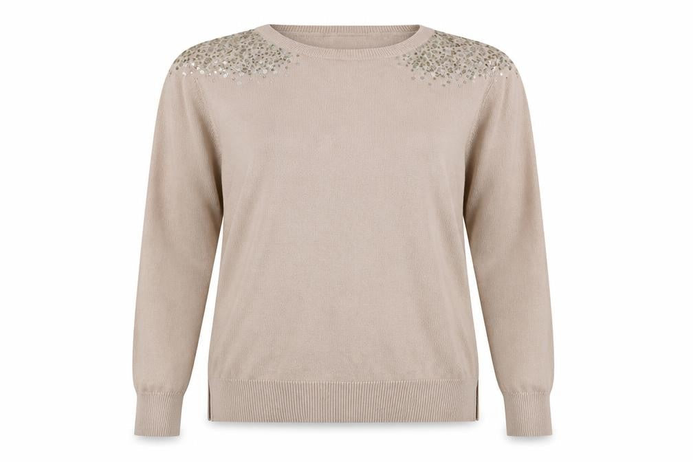 Womens UK Size M Oasis Beige Pullover Jumper