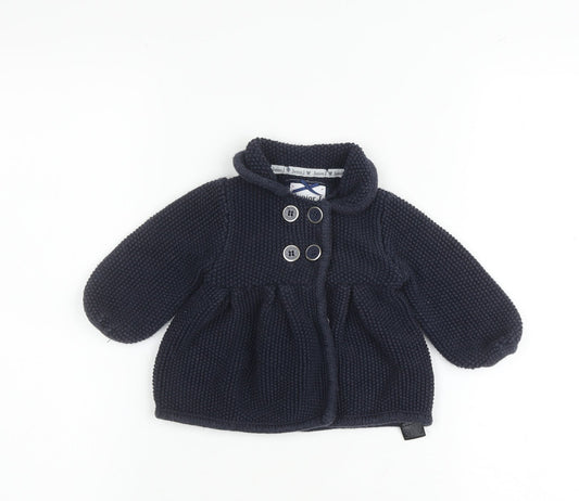 Junior J Unisex Baby Blue Cardigan, 9-12 Months, Casual Knit