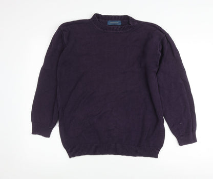 Debenhams Men's Purple Cotton Pullover, Size M