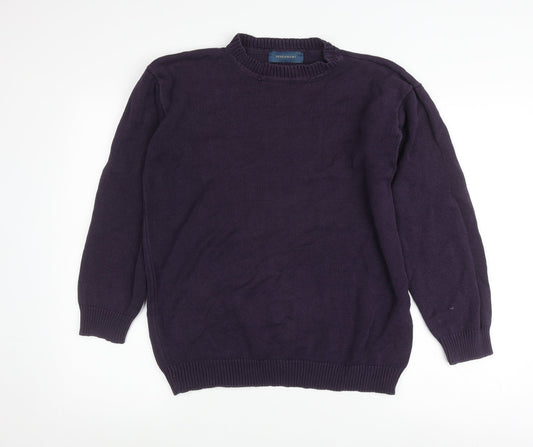 Debenhams Men's Purple Cotton Pullover, Size M