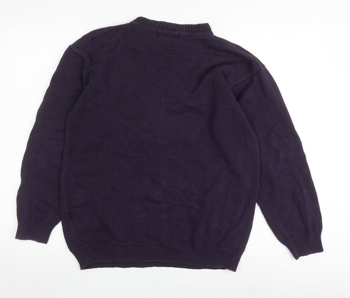 Debenhams Men's Purple Cotton Pullover, Size M