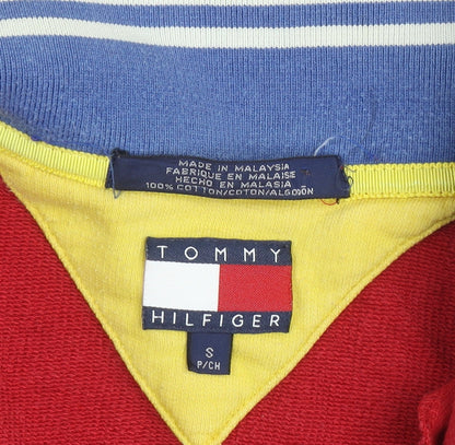Tommy Hilfiger Men's Red 1/4 Zip Sweatshirt Size S