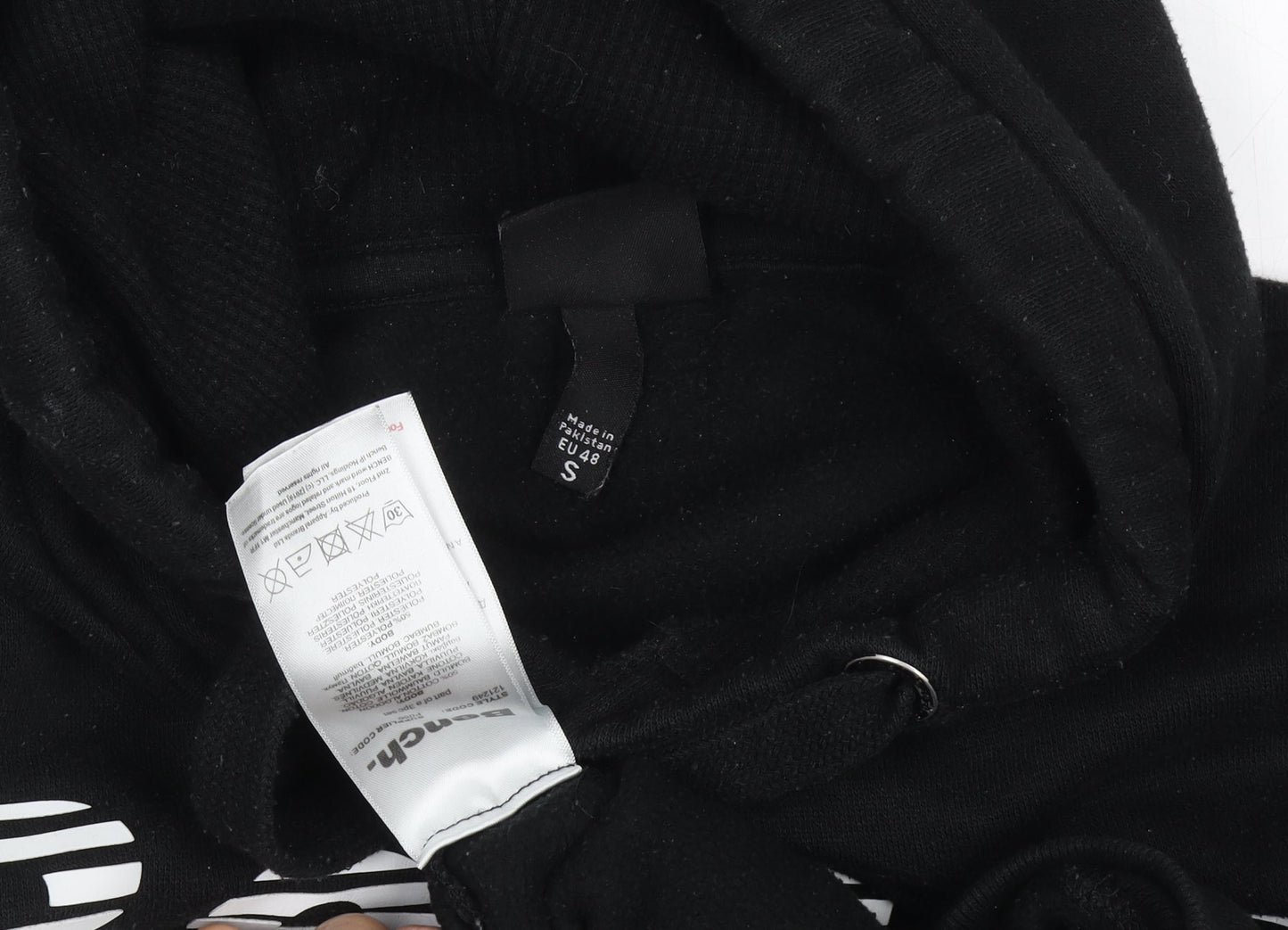 Mens UK Size S Bench Black Pullover Hoodie