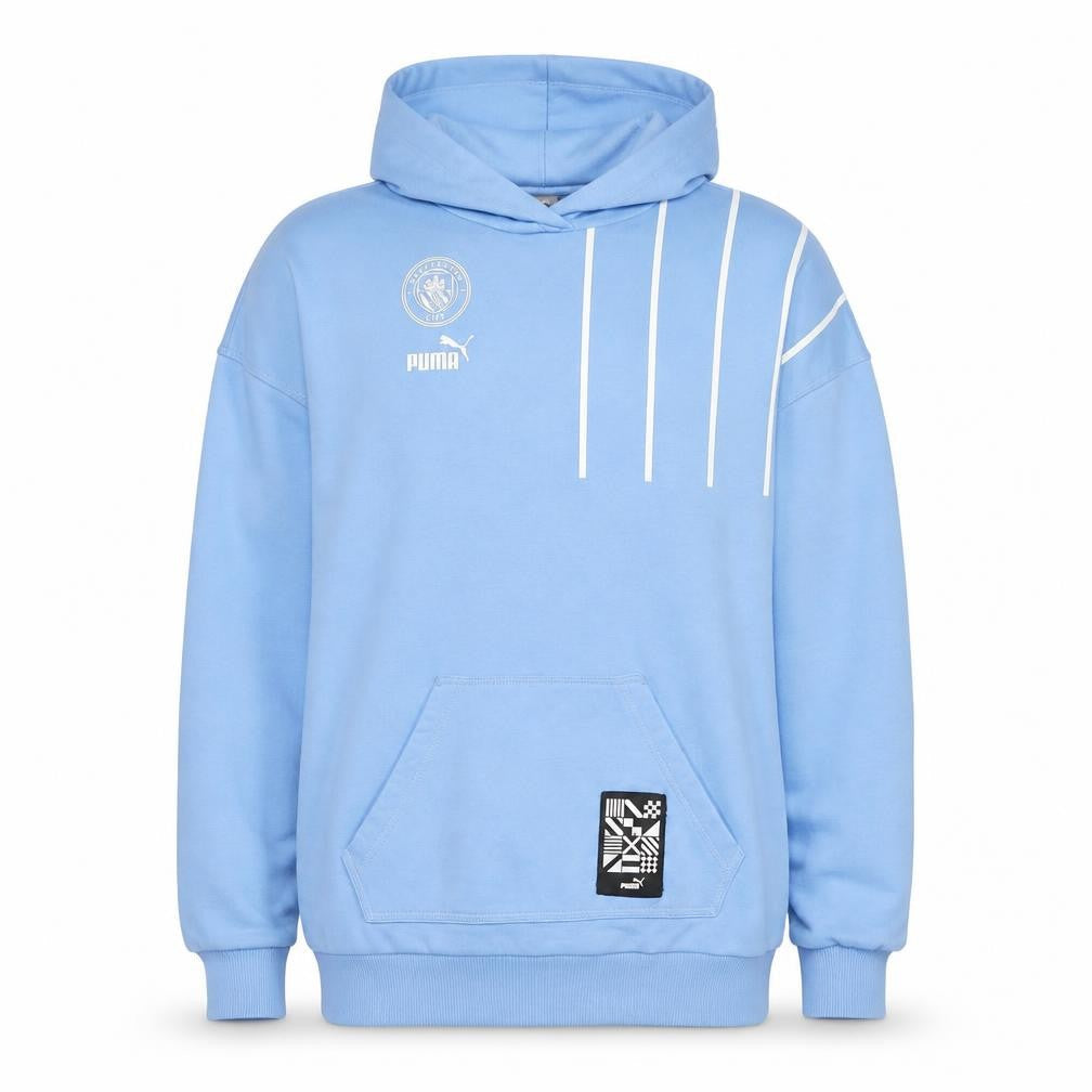 Mens UK Size M PUMA Blue Pullover Hoodie