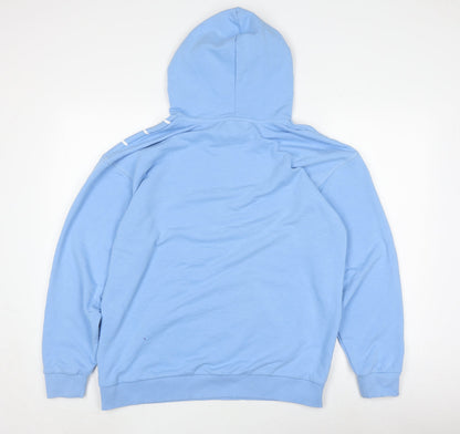 Mens UK Size M PUMA Blue Pullover Hoodie