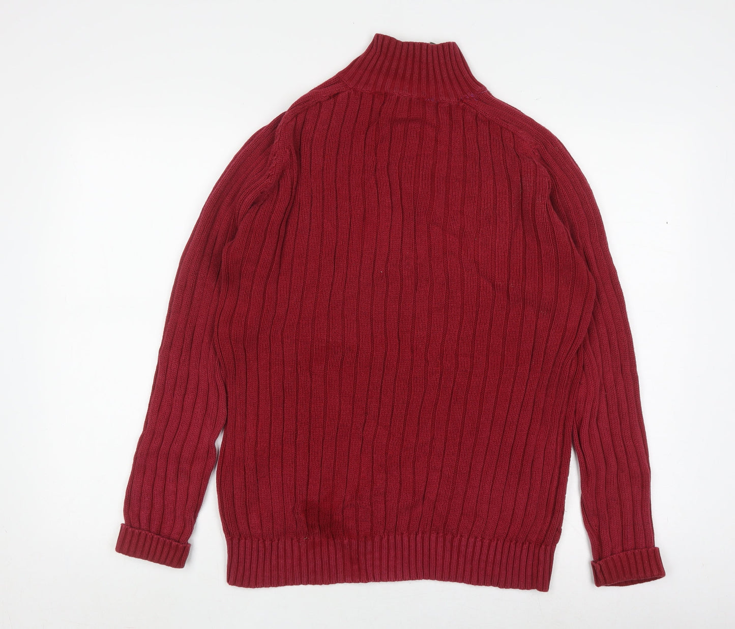 Rochas Men's Red Cable-Knit Pullover - M