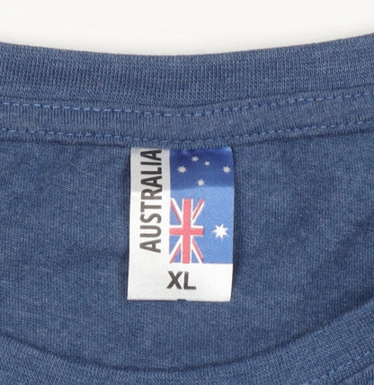 Australia Downunder T-Shirt XL Blue Men's Patriotic Graphic