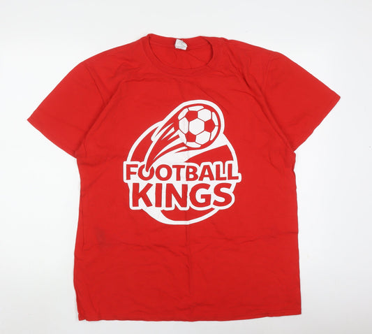 Mens UK Size L Gildan Red  T-Shirt