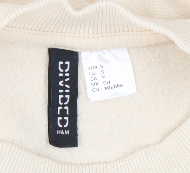 H&M Women's Beige Pullover Sweatshirt, Size S
