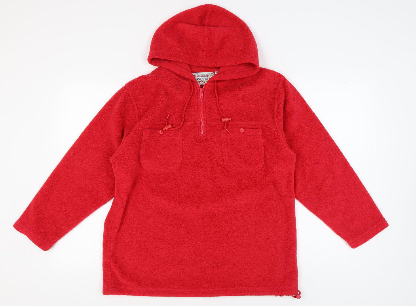 Fabrizio Red Unisex Hoodie M Pullover Casual Winter