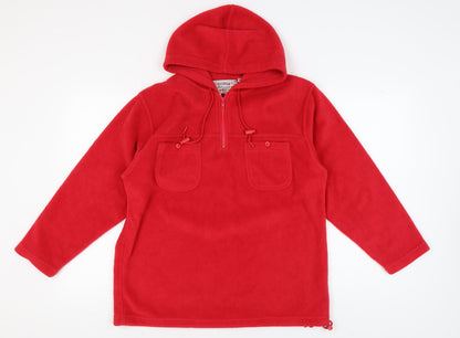 Fabrizio Red Unisex Hoodie M Pullover Casual Winter