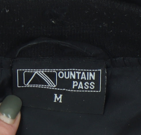 Mens UK Size M Mountain Pass Black Bomber Jacket