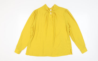 Womens UK Size 18 Dorothy Perkins Yellow Basic Blouse
