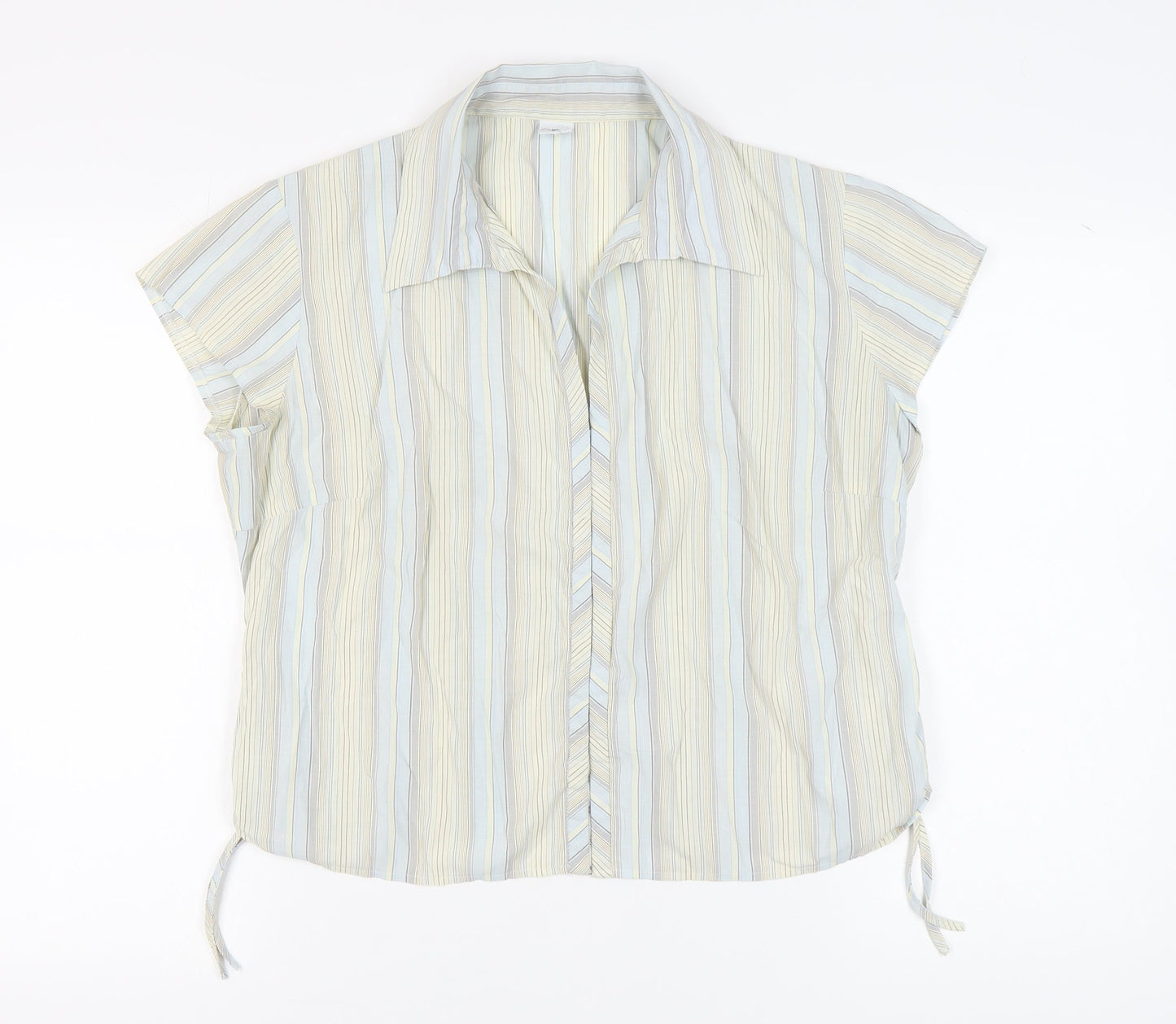 New Look Women's Multicoloured Striped Button-Up Shirt
