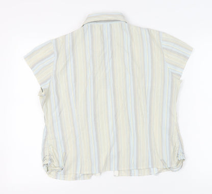 New Look Women's Multicoloured Striped Button-Up Shirt