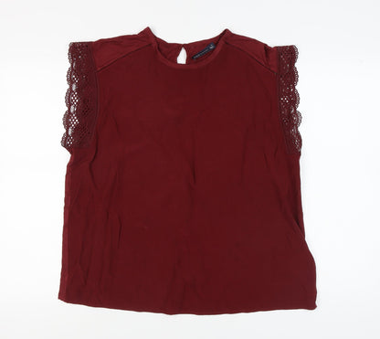 Womens UK Size 18 Marks and Spencer Red Basic Blouse