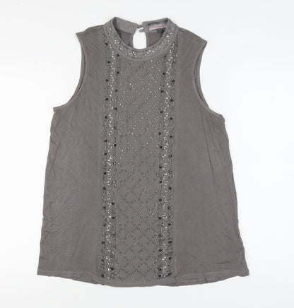Womens UK Size 14 NEXT Grey Basic Blouse