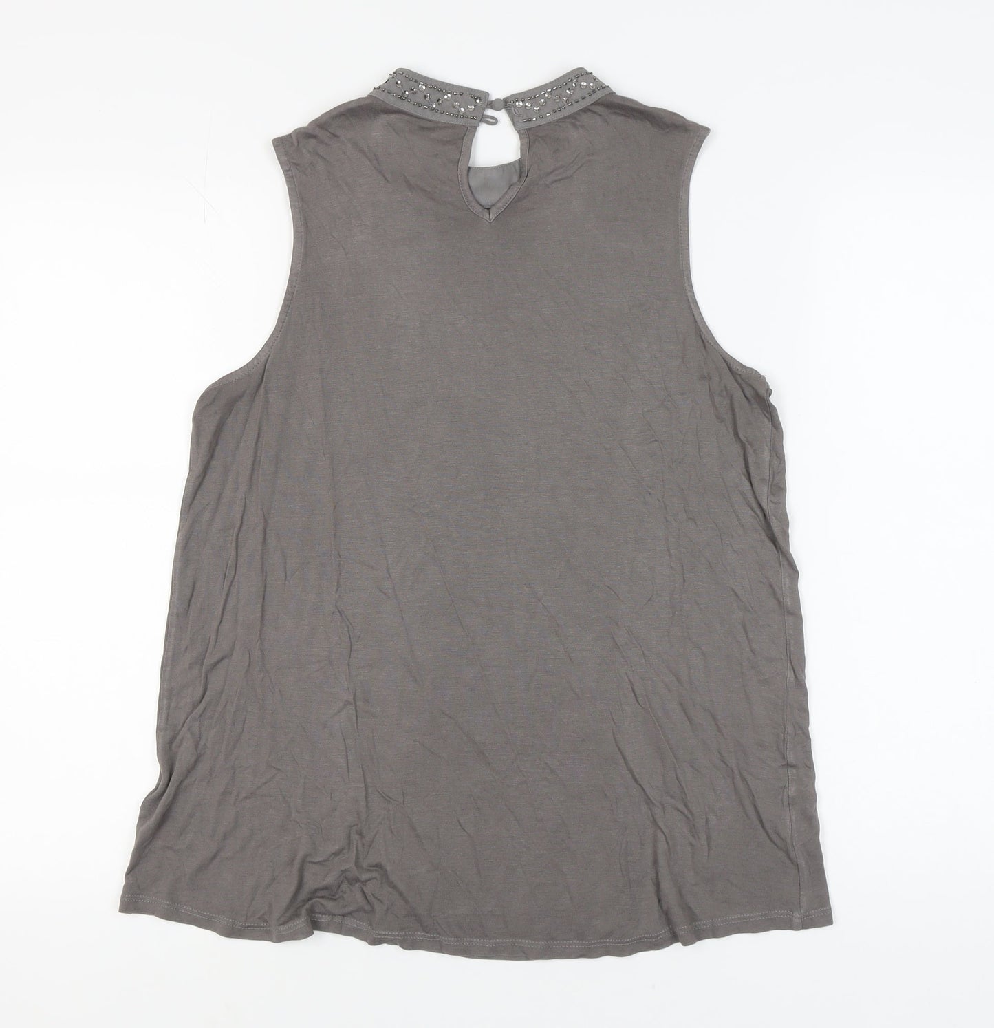 Womens UK Size 14 NEXT Grey Basic Blouse
