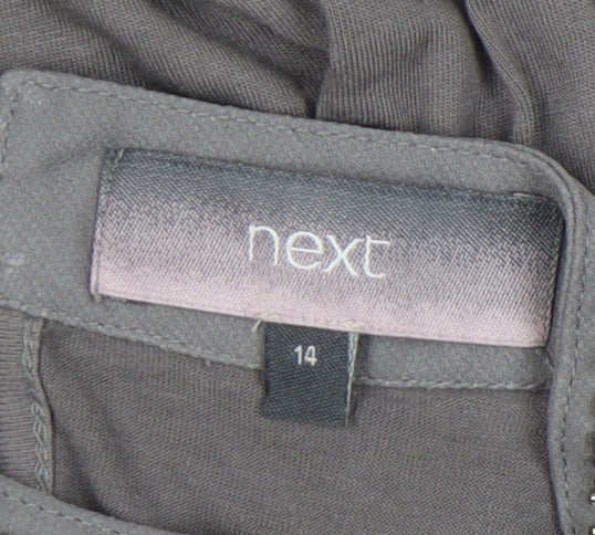Womens UK Size 14 NEXT Grey Basic Blouse