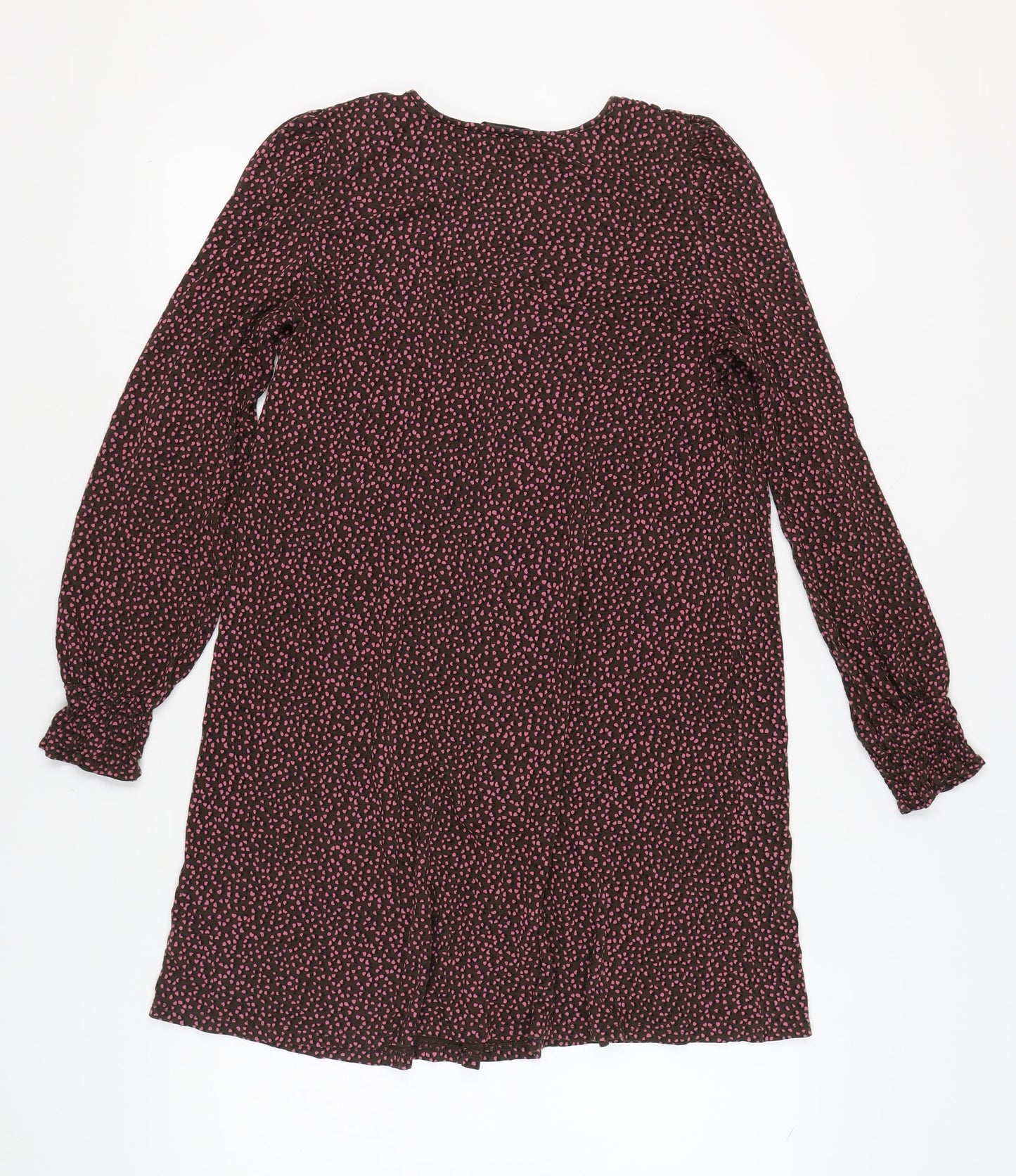Next Women's Brown Knit Dress Long Sleeve Size 14