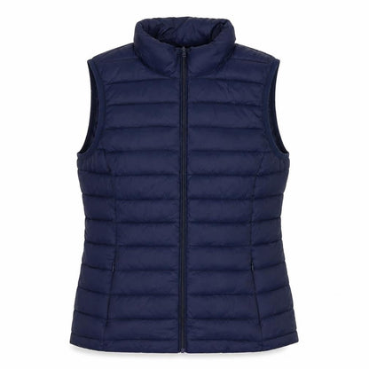 Front view of Dunnes Blue Puffer Waistcoat, unisex, size S