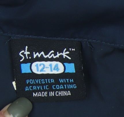 St Mark Blue Women's Windbreaker Jacket Size 12-14