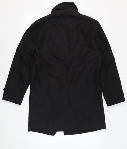 Mens UK Size S Marks and Spencer Black Overcoat