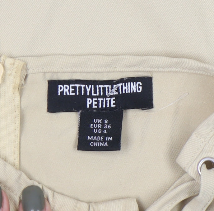 PrettyLittleThing Beige Petite Jumpsuit, Size 8, Casual Style