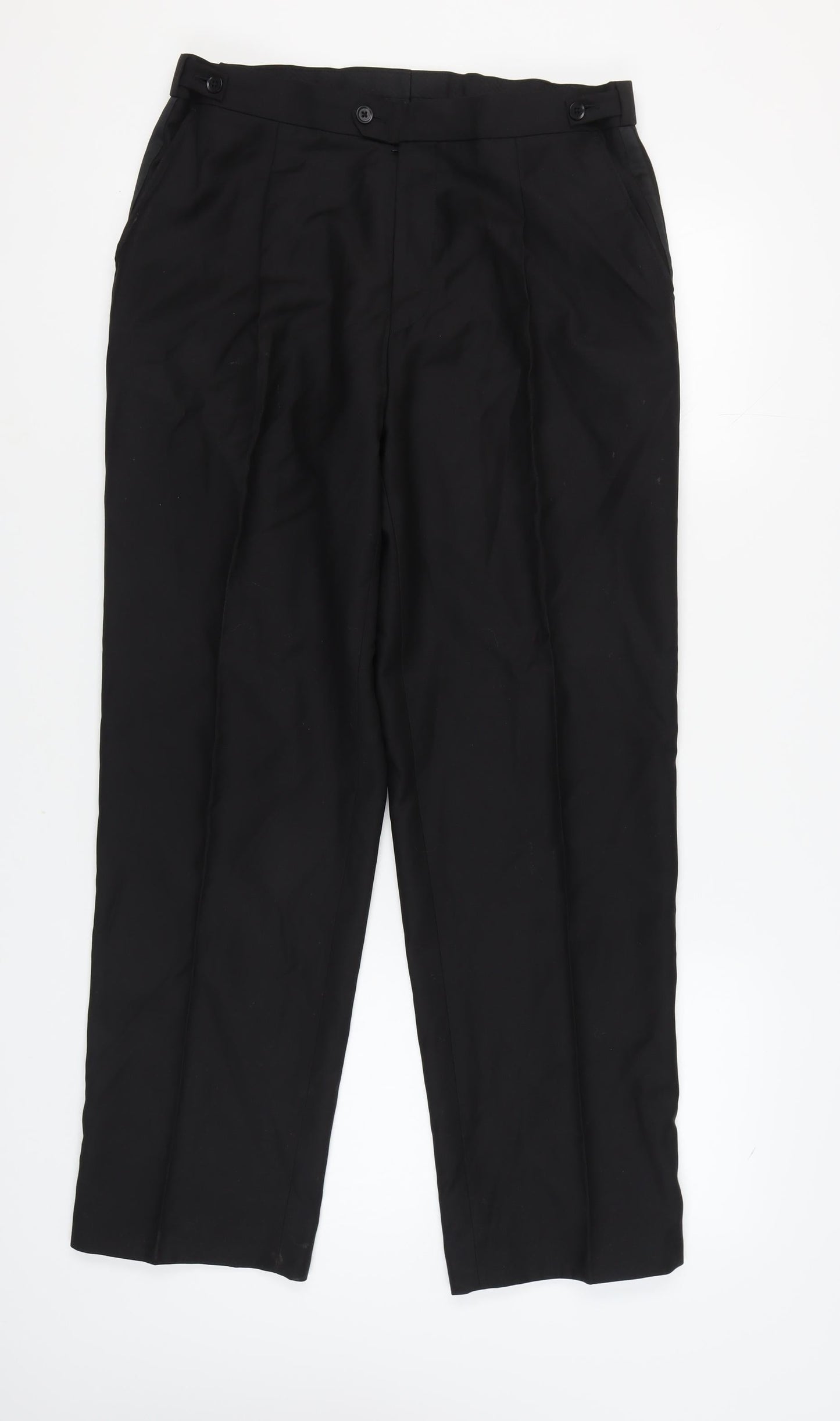 Scott & Taylor Men's Black Dress Pants 36R Regular Fit