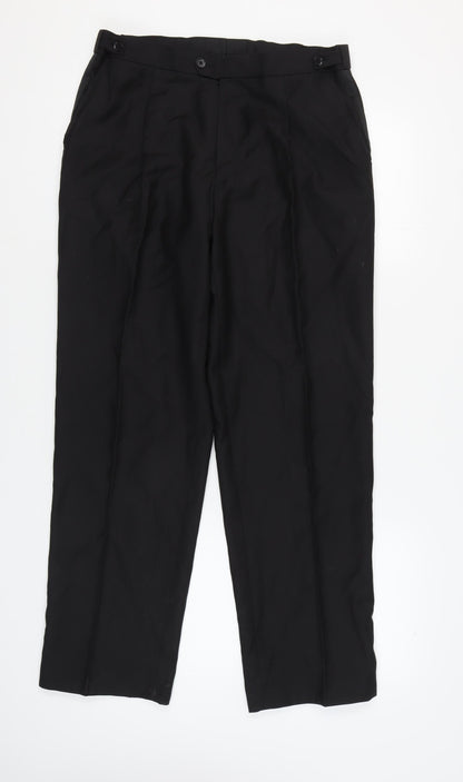 Scott & Taylor Men's Black Dress Pants 36R Regular Fit