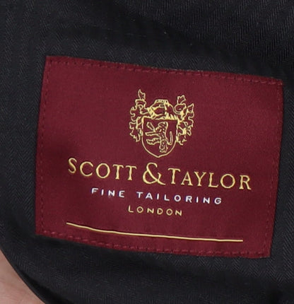 Scott & Taylor Men's Black Dress Pants 36R Regular Fit