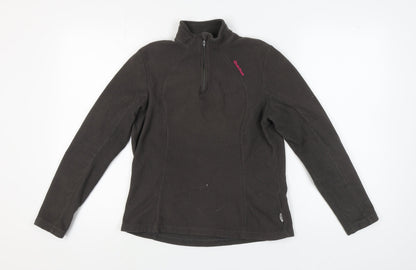 Womens UK Size 12 Quechua Black Full Zip Sweatshirt
