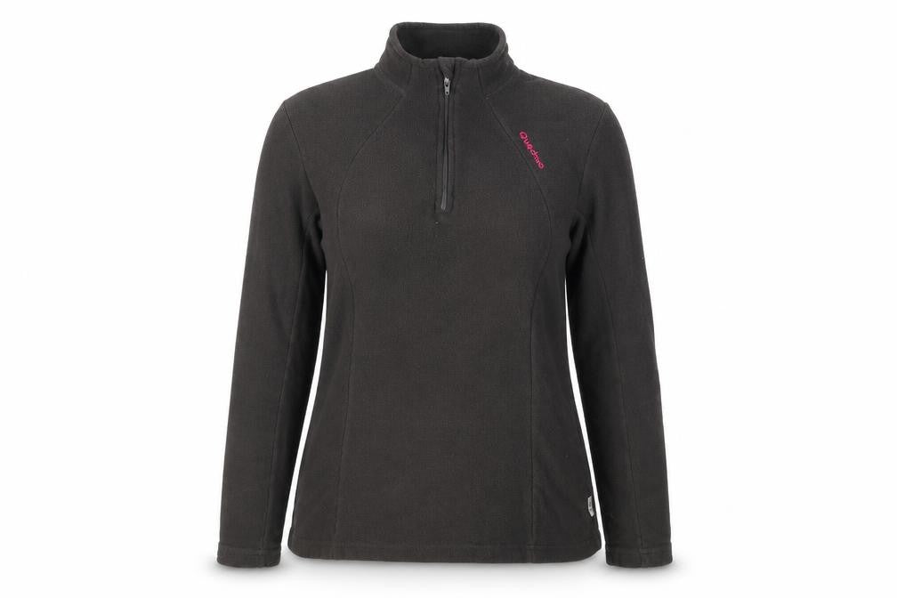 Womens UK Size 12 Quechua Black Full Zip Sweatshirt
