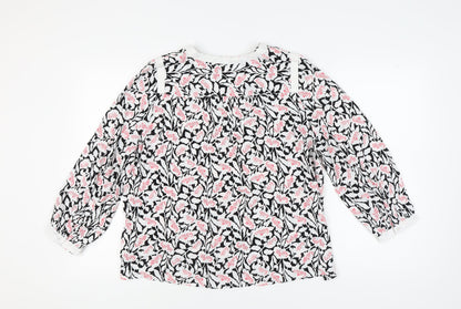 Womens UK Size 14 Per Una Multicoloured Basic Blouse